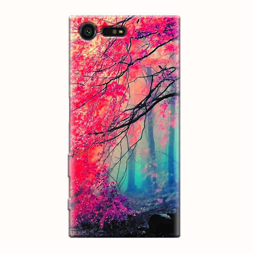 Husa silicon pentru Sony Xperia X Compact, Morning Fog Inest Nature