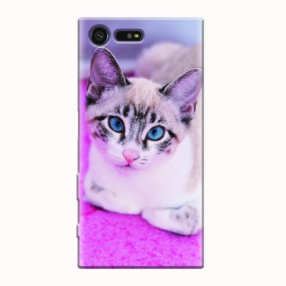 Husa silicon pentru Sony Xperia X Compact, Siamese Kitty
