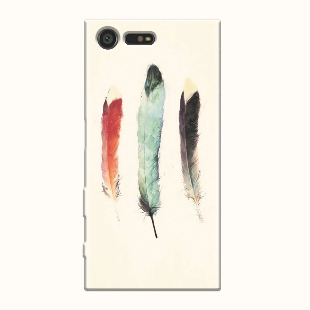 Husa silicon pentru Sony Xperia X Compact, Three Feathers