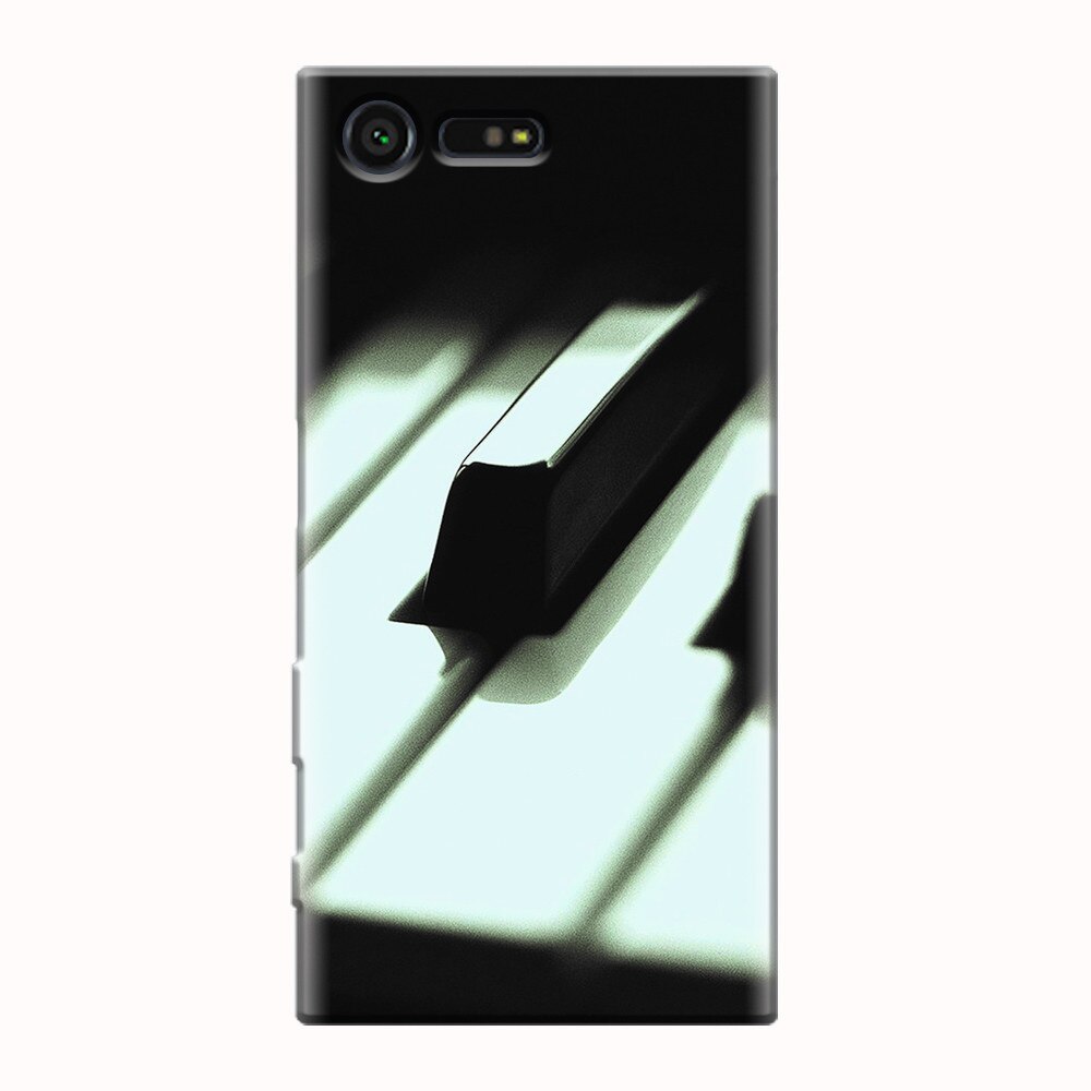 Husa silicon pentru Sony Xperia X Compact, Piano Key Close Up Macro