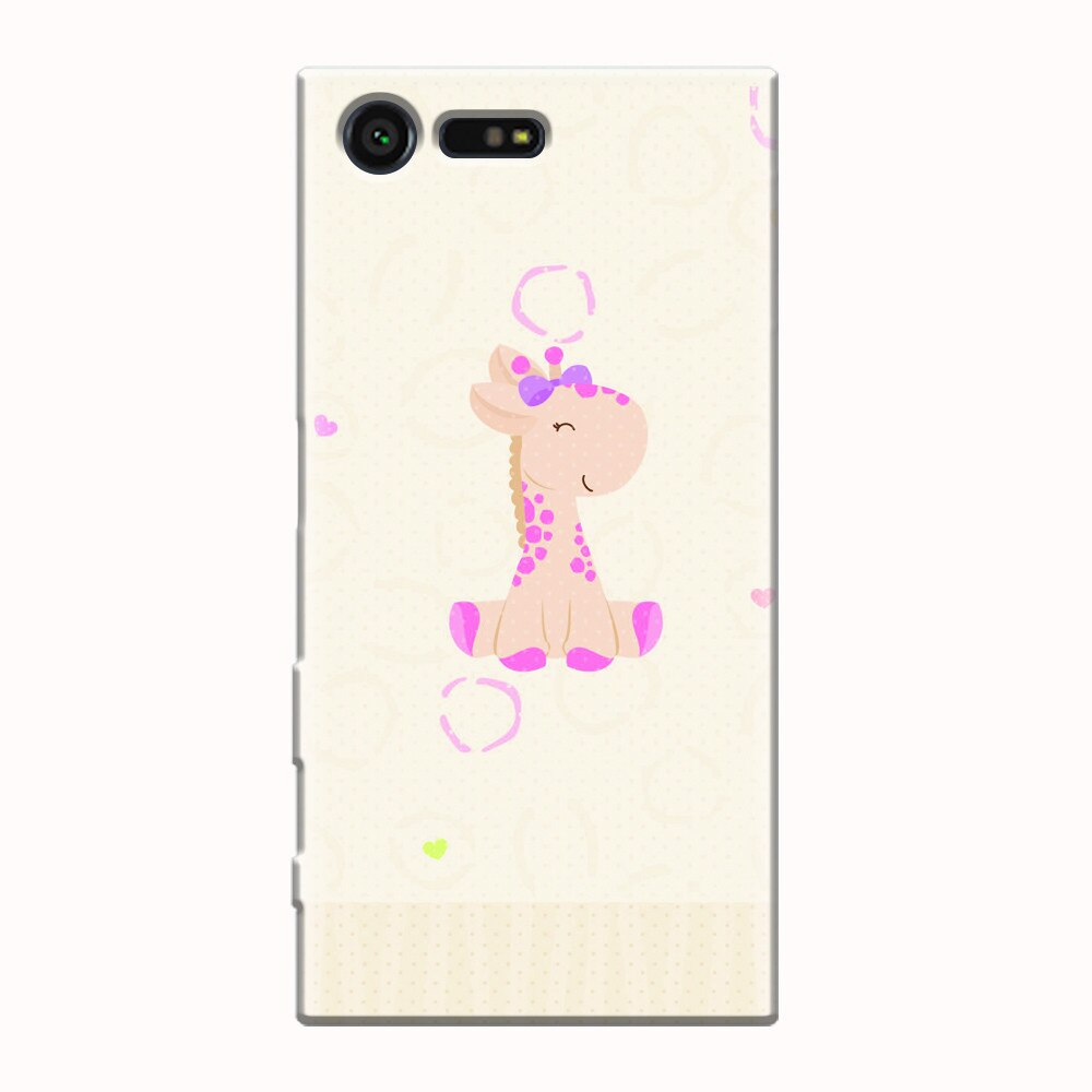 Husa silicon pentru Sony Xperia X Compact, Giraffe Cute