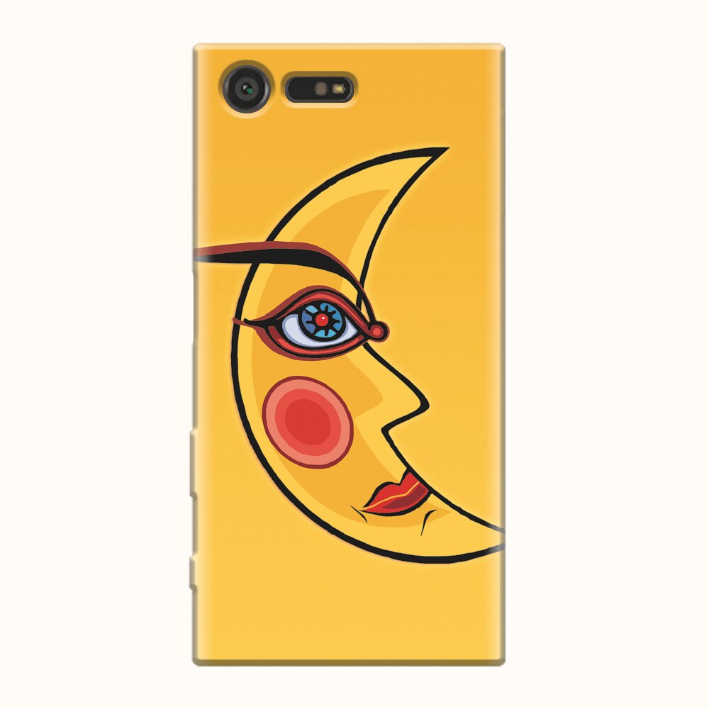 Husa silicon pentru Sony Xperia X Compact, Yellow Moon