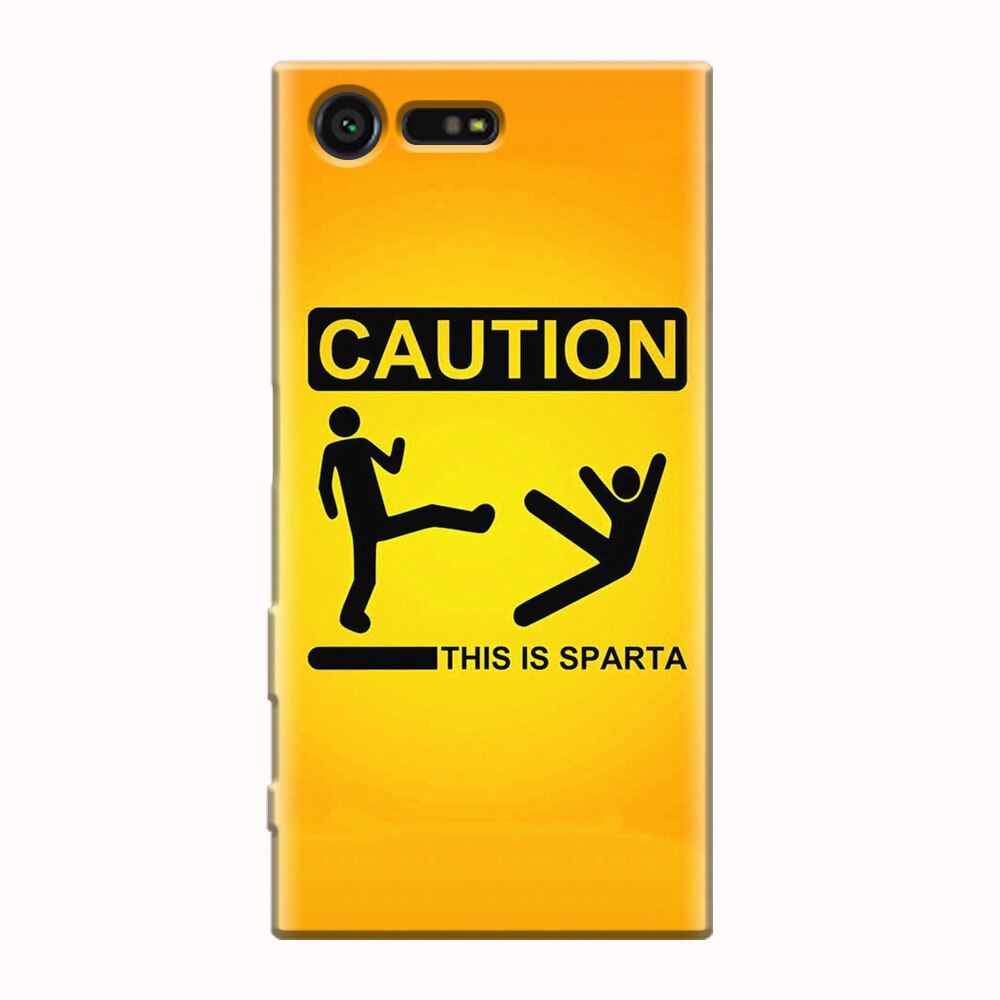 Husa silicon pentru Sony Xperia X Compact, This Is Sparta Funny Illustration
