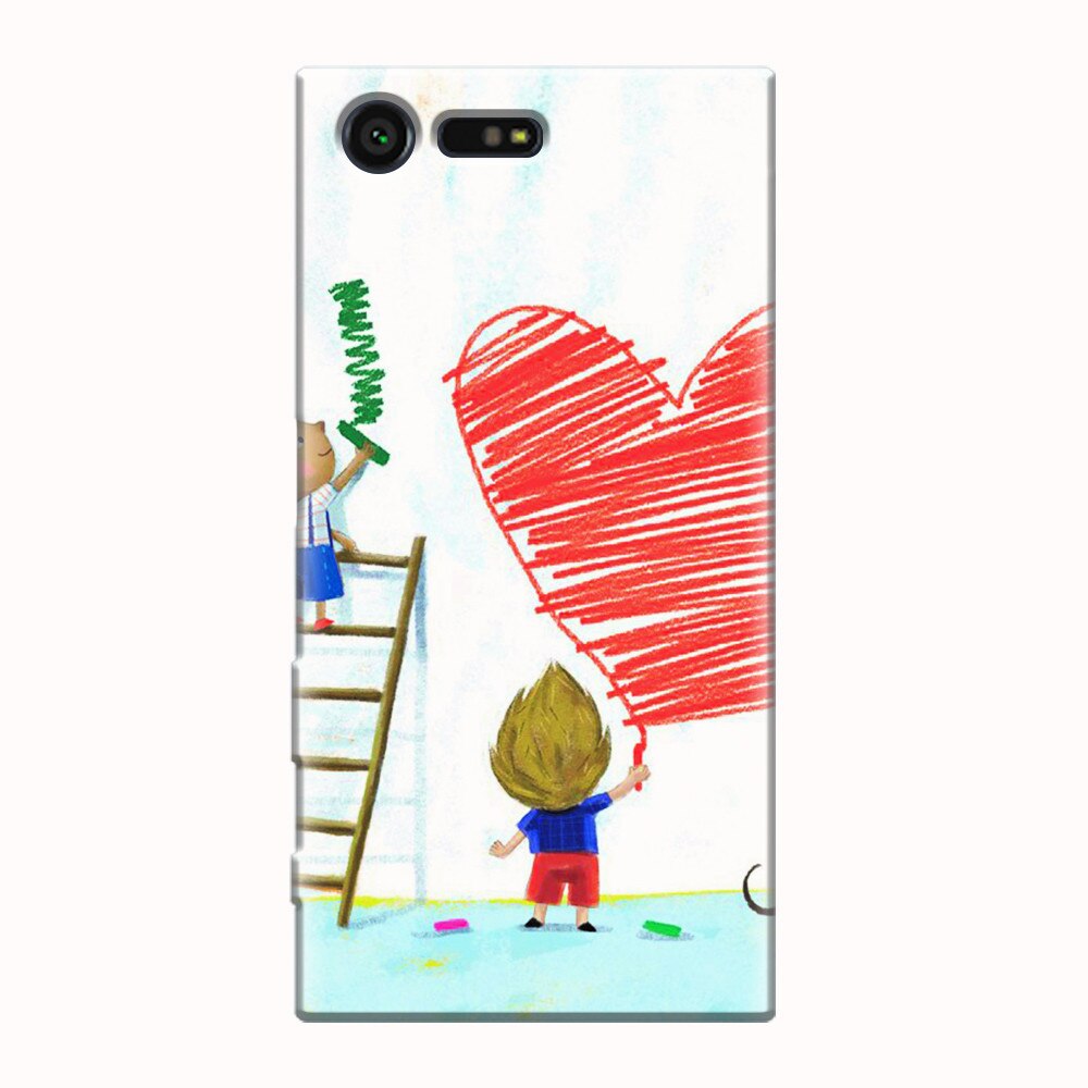 Husa silicon pentru Sony Xperia X Compact, I Love You Creatures