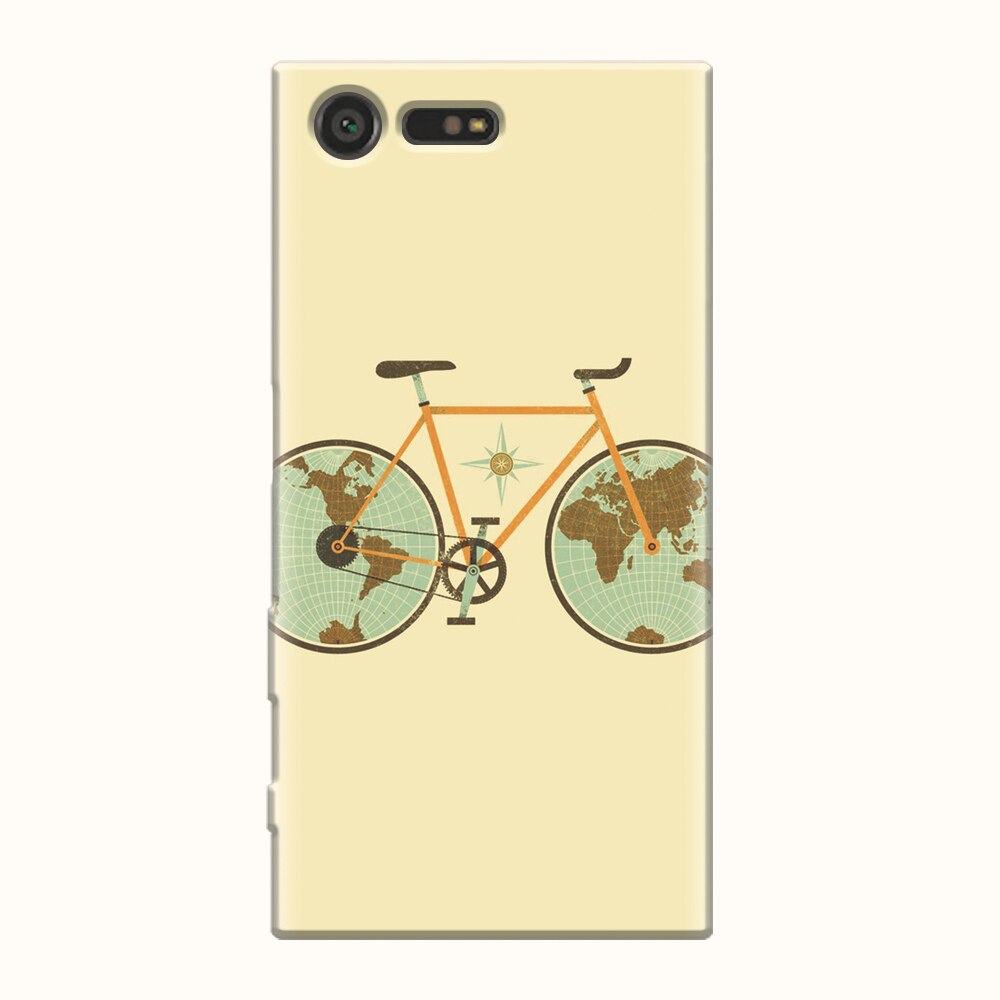 Husa silicon pentru Sony Xperia X Compact, Retro Bicycle Illustration