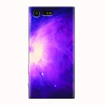 Husa silicon pentru Sony Xperia X Compact, Purple Supernova Nebula Explosion Husa silicon pentru Sony Xperia X Compact, Purple Supernova Nebula Explosion
