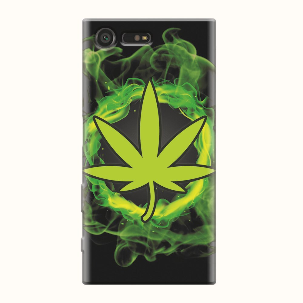 Husa silicon pentru Sony Xperia X Compact, GreenFlames