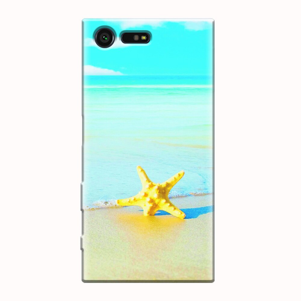 Husa silicon pentru Sony Xperia X Compact, Starfish Beach