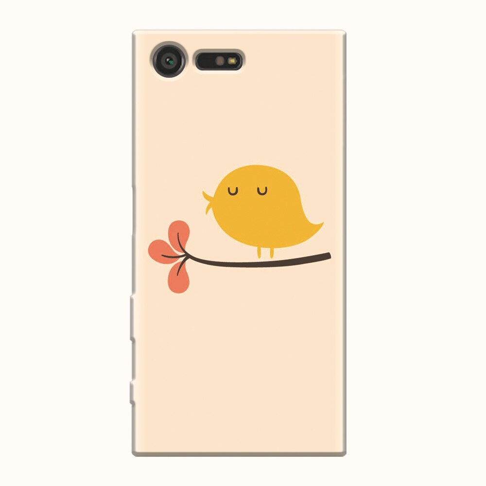 Husa silicon pentru Sony Xperia X Compact, Flat Minimal Cute Bird Illustration