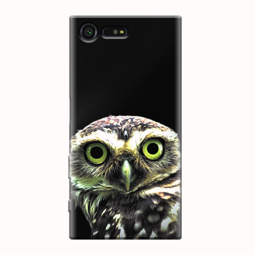 Husa silicon pentru Sony Xperia X Compact, Owl In The Dark