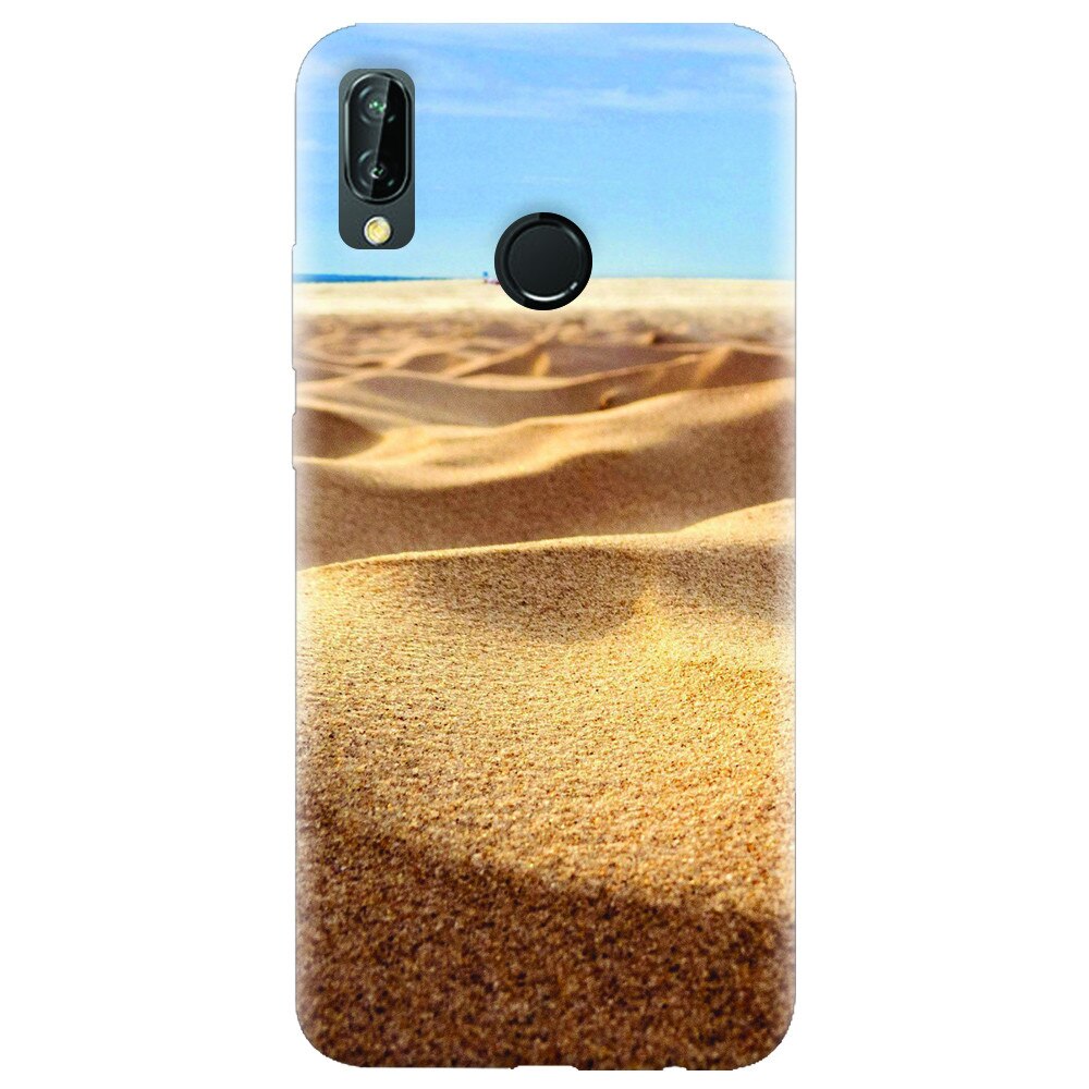 Husa silicon pentru Huawei P20 Lite, Beach Sand Closeup Holiday