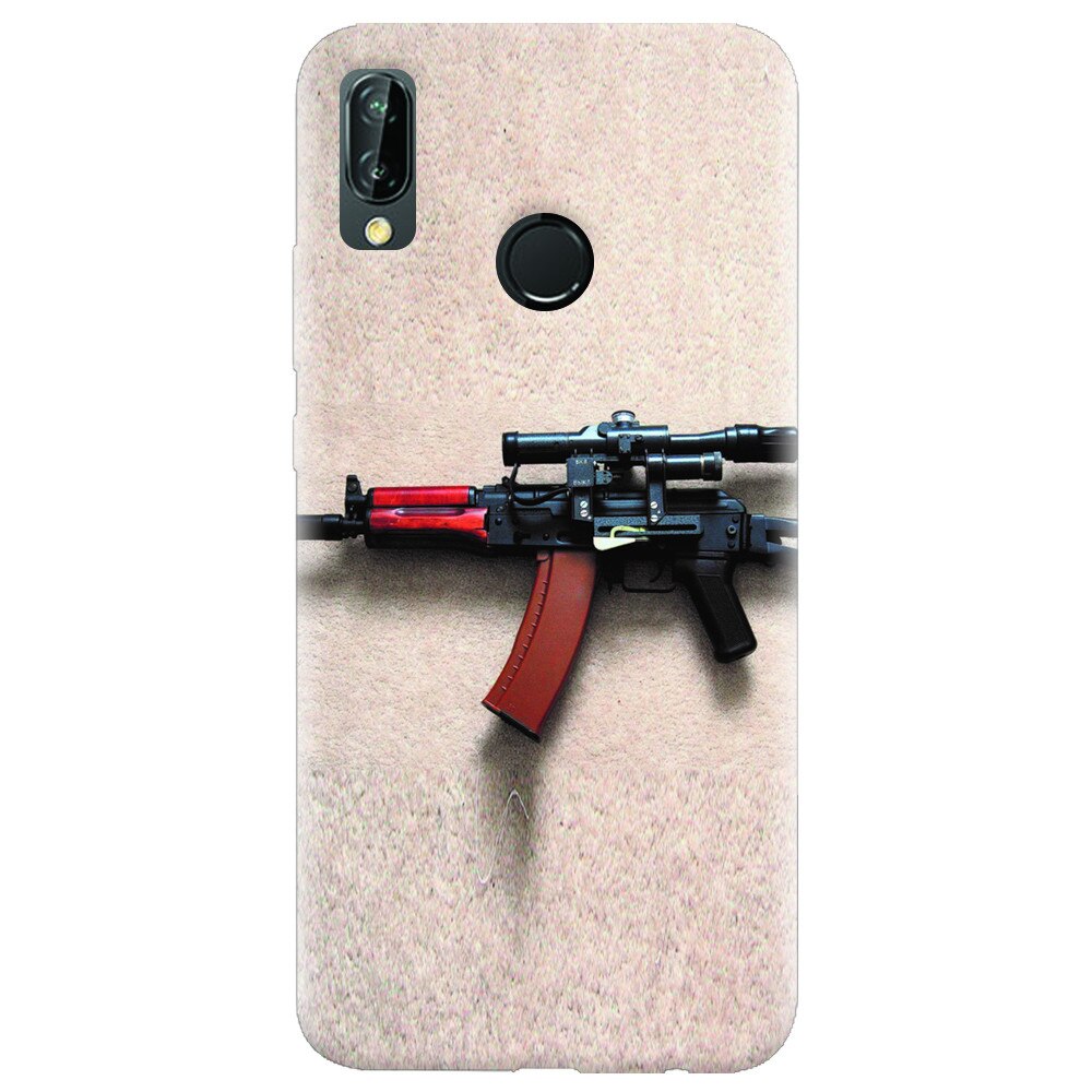Husa silicon pentru Huawei P20 Lite, AK Kalashnikov Gun Of Military