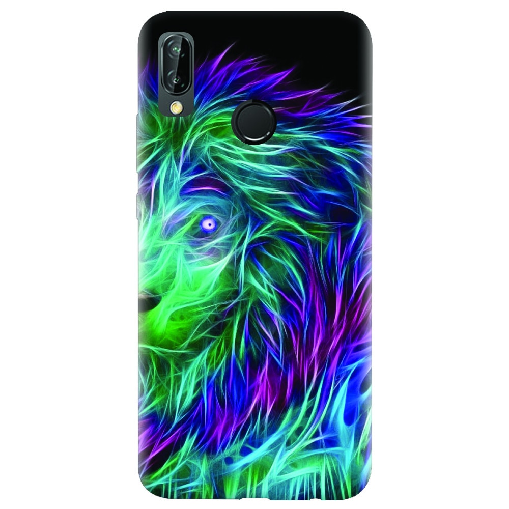 Husa silicon pentru Huawei P20 Lite, Abstract Lion 002