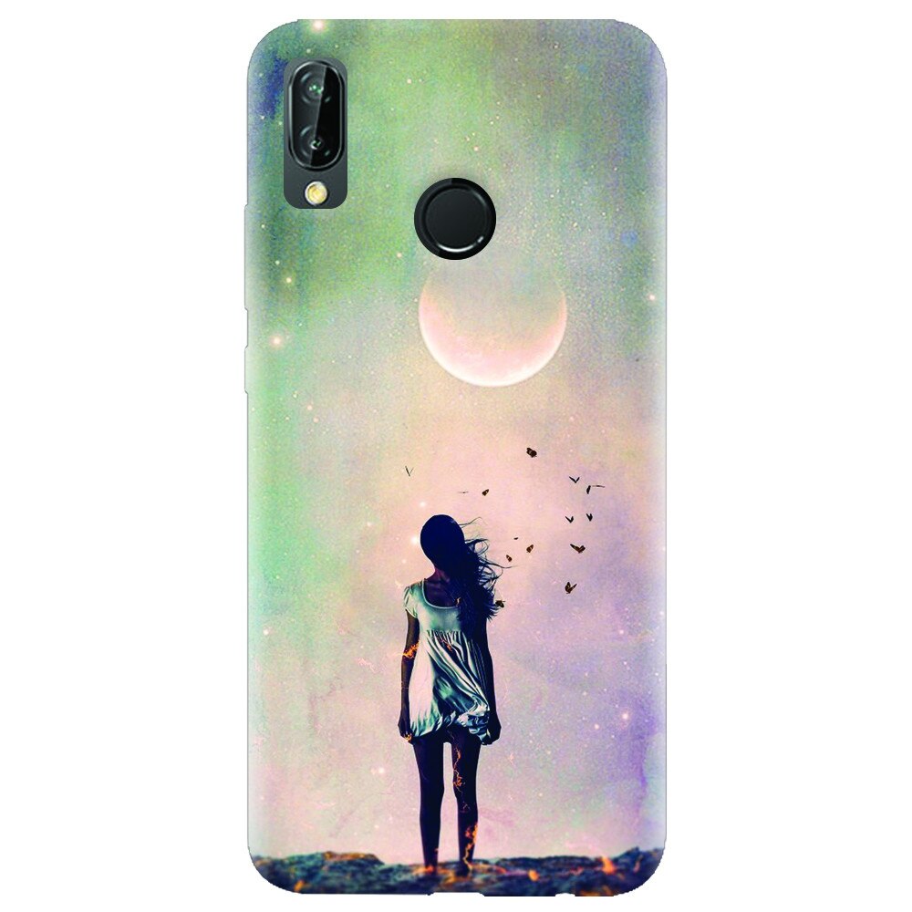 Husa silicon pentru Huawei P20 Lite, Alone Woman Cgi Hd K