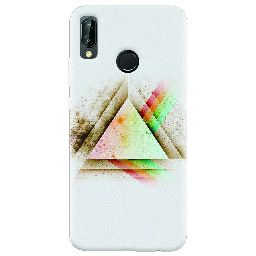 Husa silicon pentru Huawei P20 Lite, Abstract Grunge Light Triangle