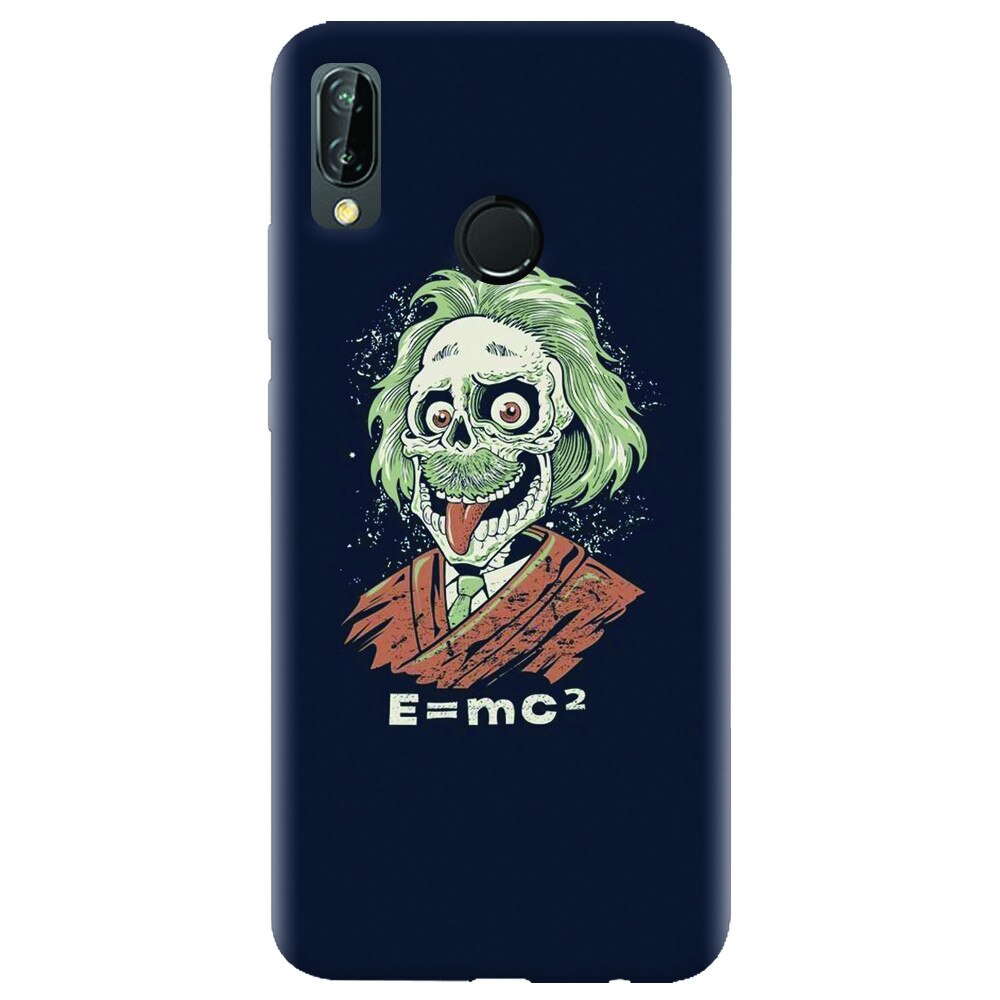 Husa silicon pentru Huawei P20 Lite, Albert Einstein Caricature