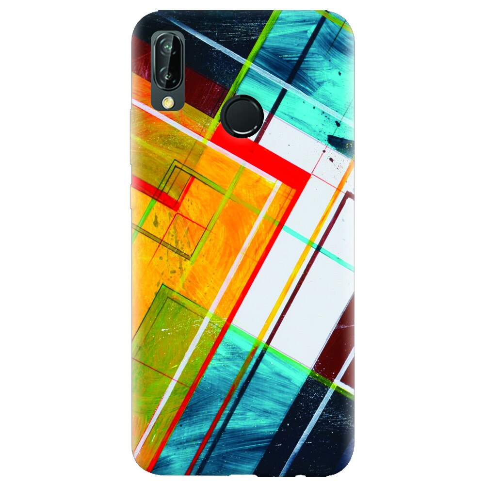 Husa silicon pentru Huawei P20 Lite, Abstraction Color Shape