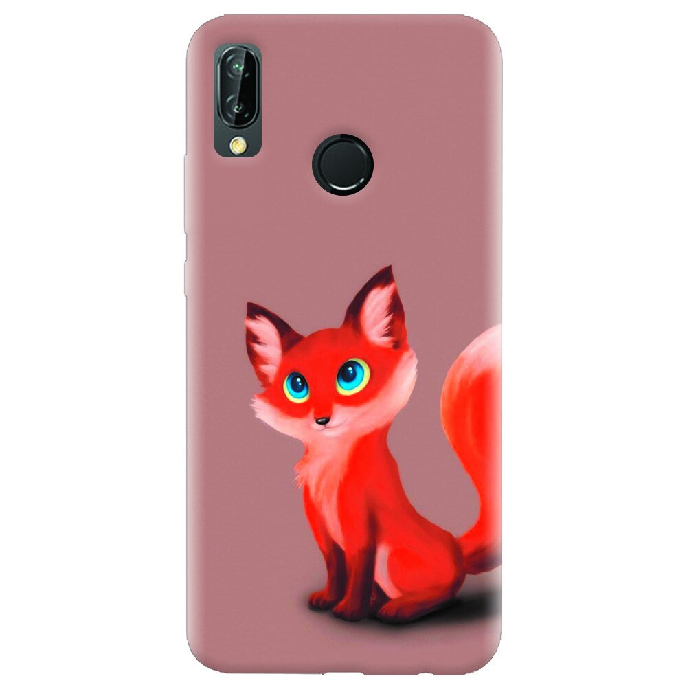 Husa silicon pentru Huawei P20 Lite, Fox Cartoon Animal And