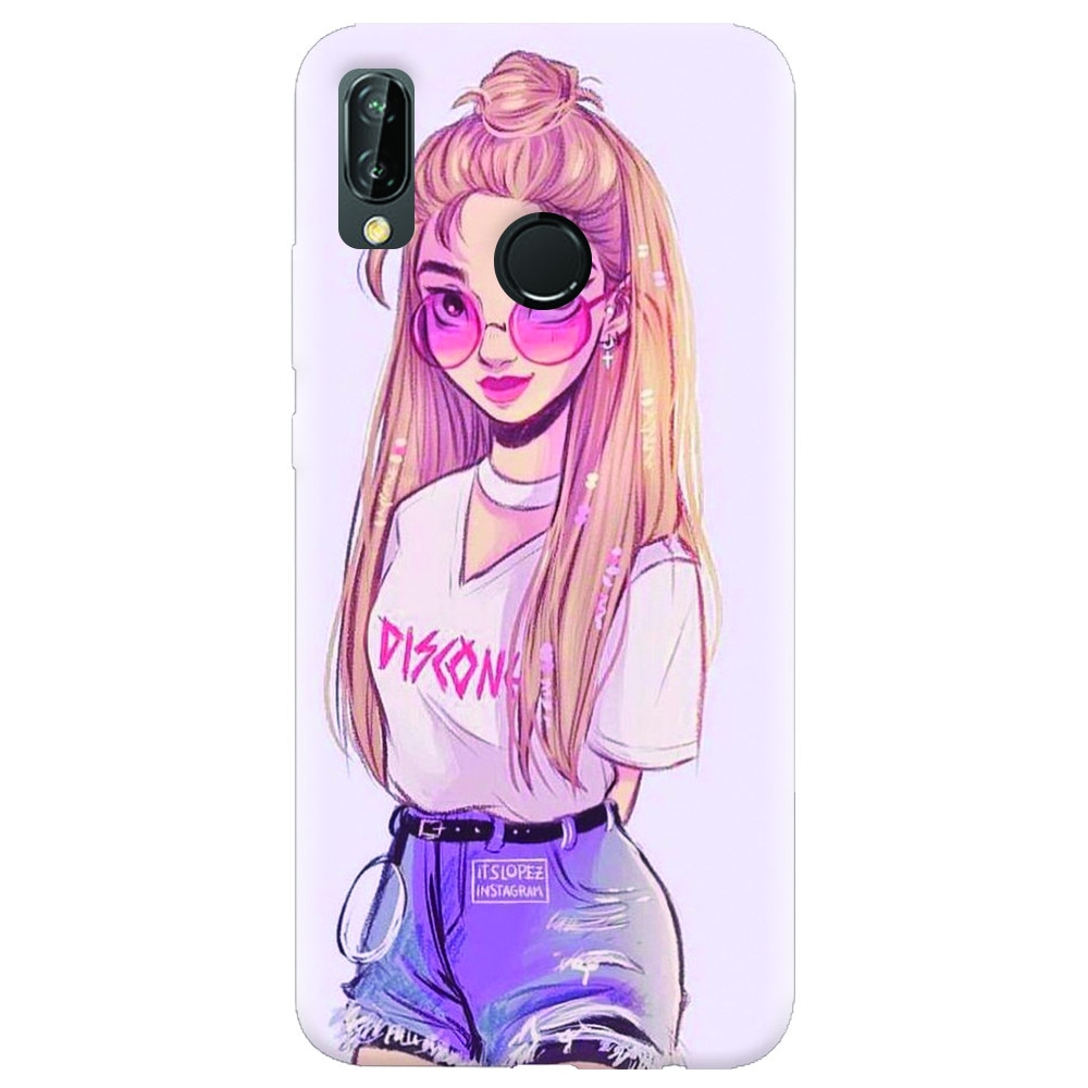 Husa silicon pentru Huawei P20 Lite, Girl Look