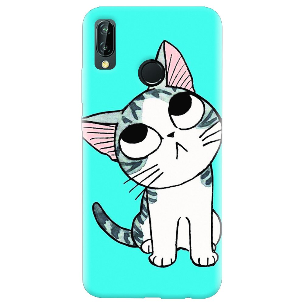 Husa silicon pentru Huawei P20 Lite, Cat Lovely Cartoon