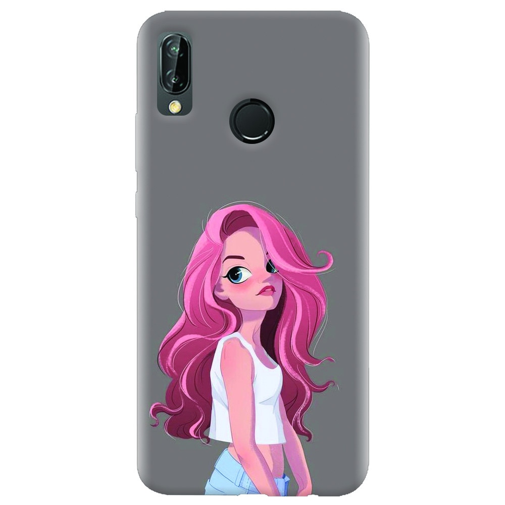 Husa silicon pentru Huawei P20 Lite, Cute Girl