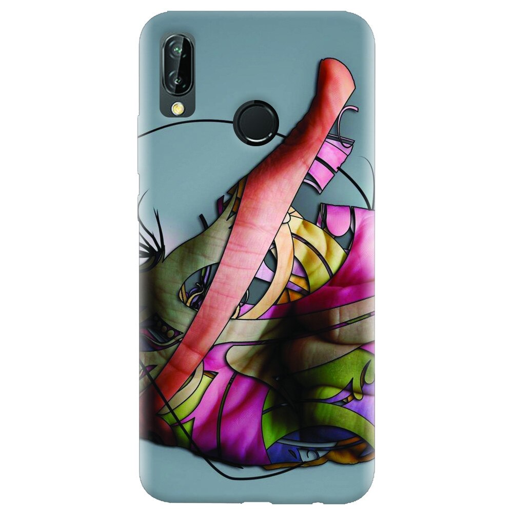 Husa silicon pentru Huawei P20 Lite, Abstract Minimalistic Hands