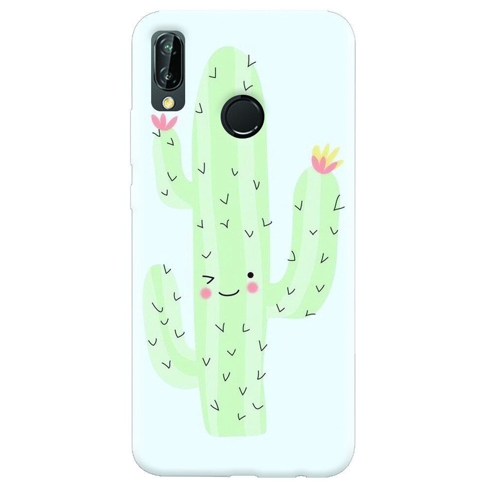 Husa silicon pentru Huawei P20 Lite, Cactus