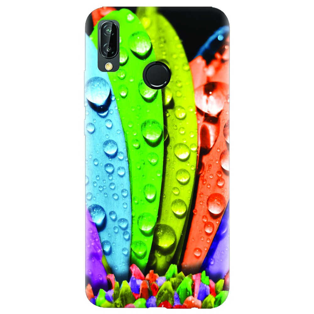 Husa silicon pentru Huawei P20 Lite, Colorful Daisy Petals