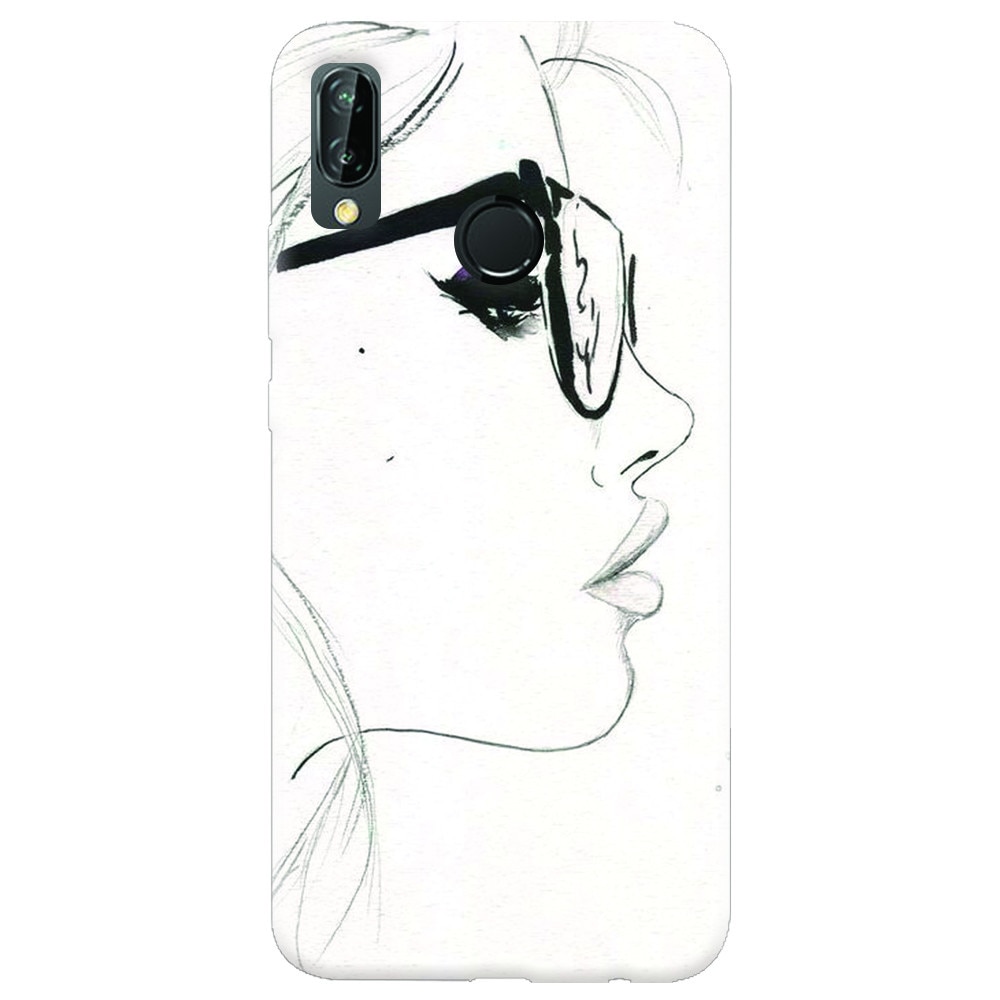 Husa silicon pentru Huawei P20 Lite, Girl Face