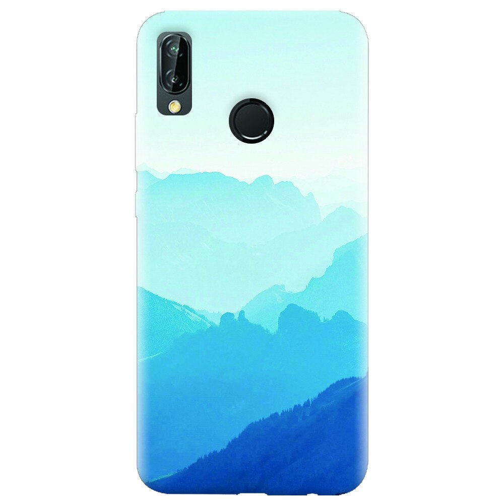Husa silicon pentru Huawei P20 Lite, Blue Mountain Crests