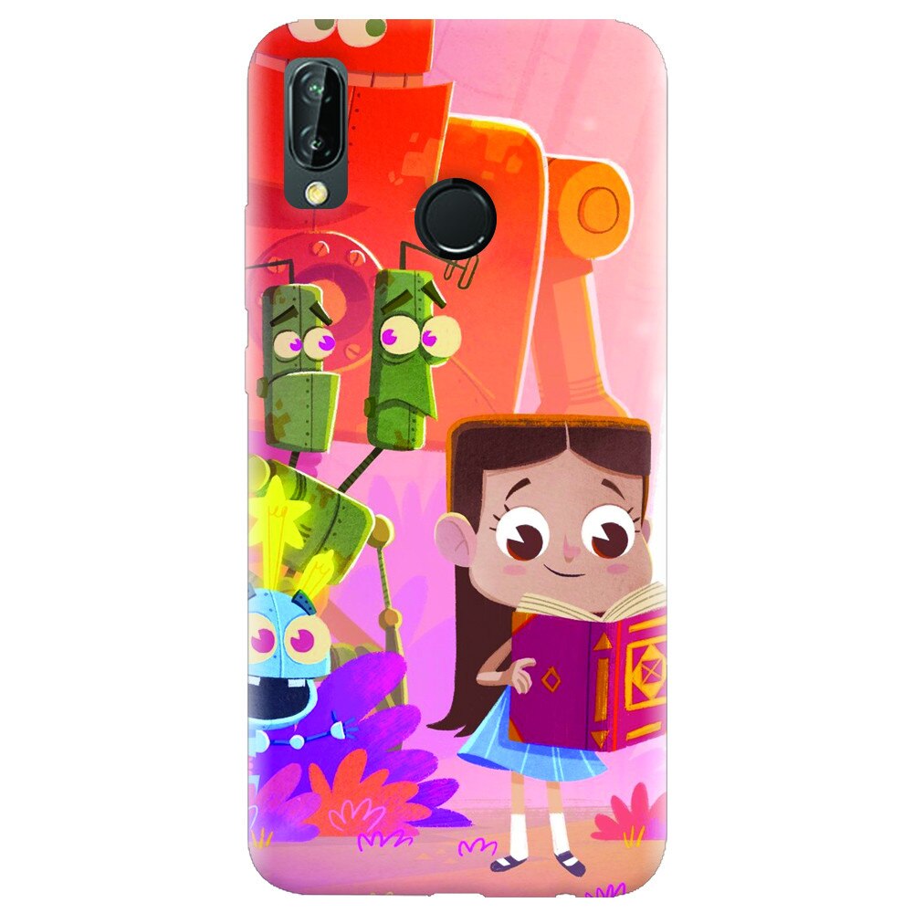 Husa silicon pentru Huawei P20 Lite, Children Kids Robots Illustration Colorful K