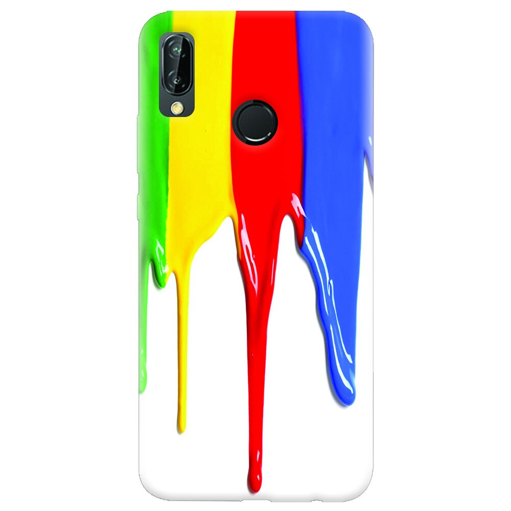 Husa silicon pentru Huawei P20 Lite, Dripping Colorful Paint
