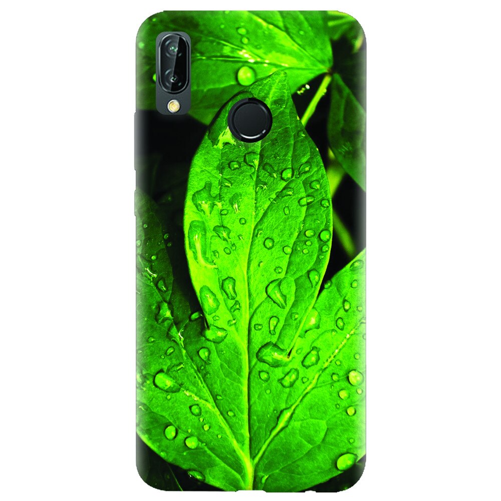 Husa silicon pentru Huawei P20 Lite, Leaves And Dew