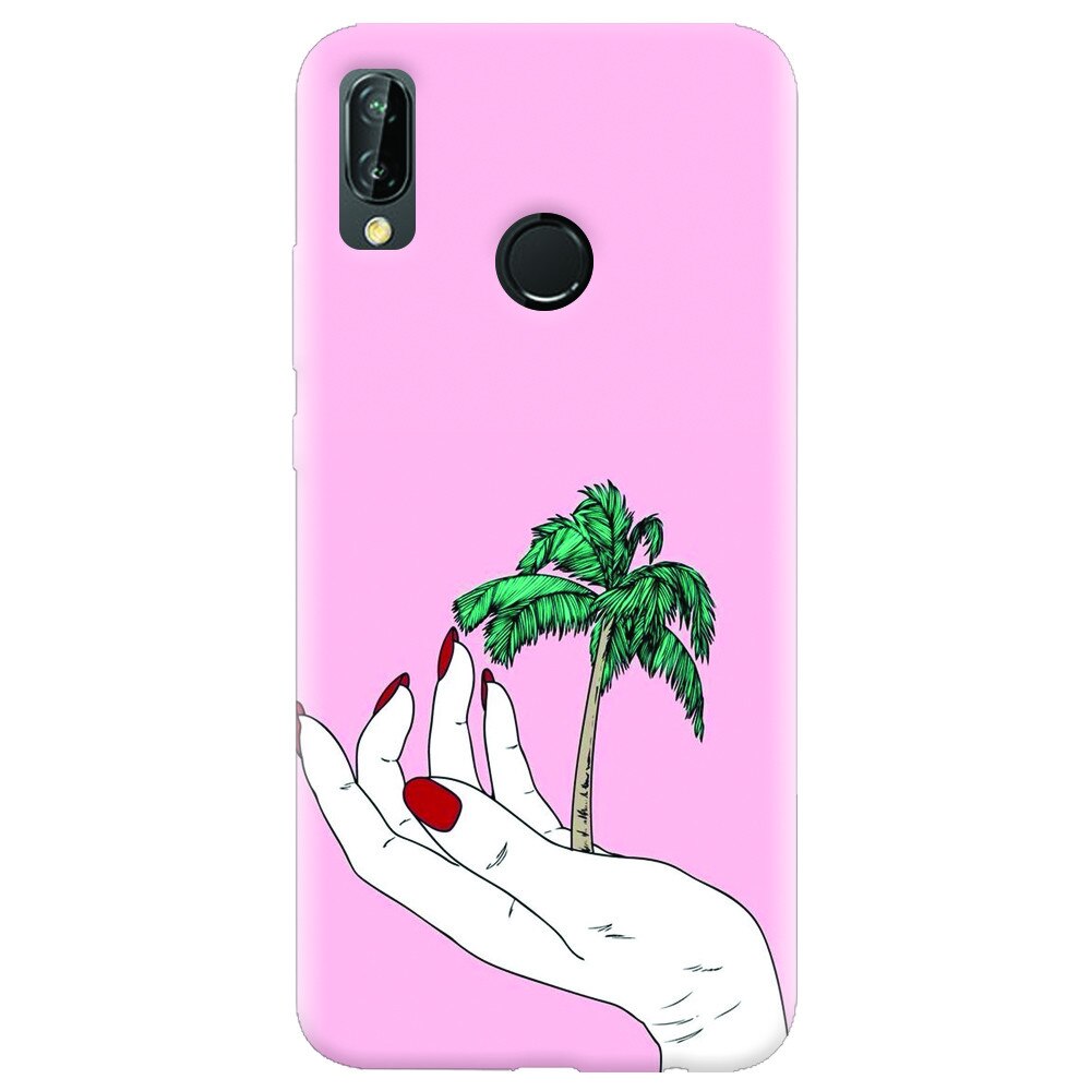 Husa silicon pentru Huawei P20 Lite, Palm Tree