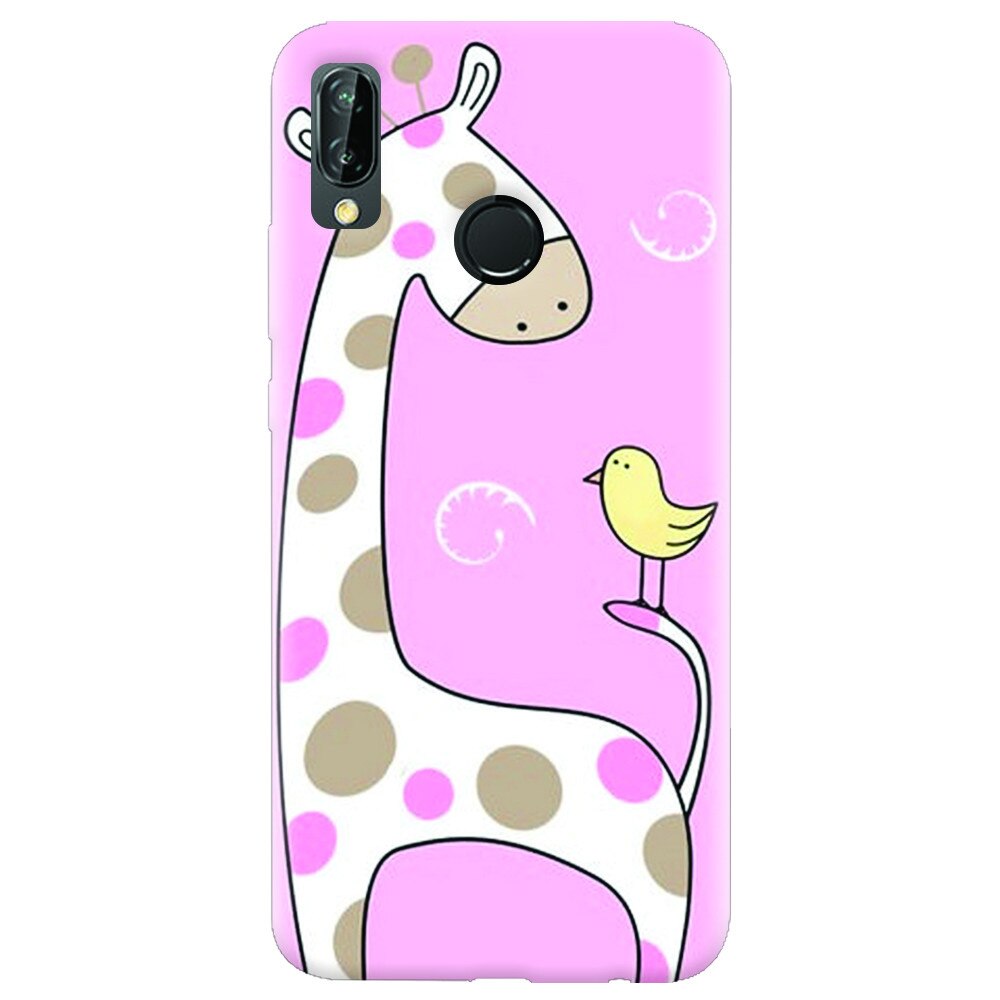 Husa silicon pentru Huawei P20 Lite, Cute Giraffe