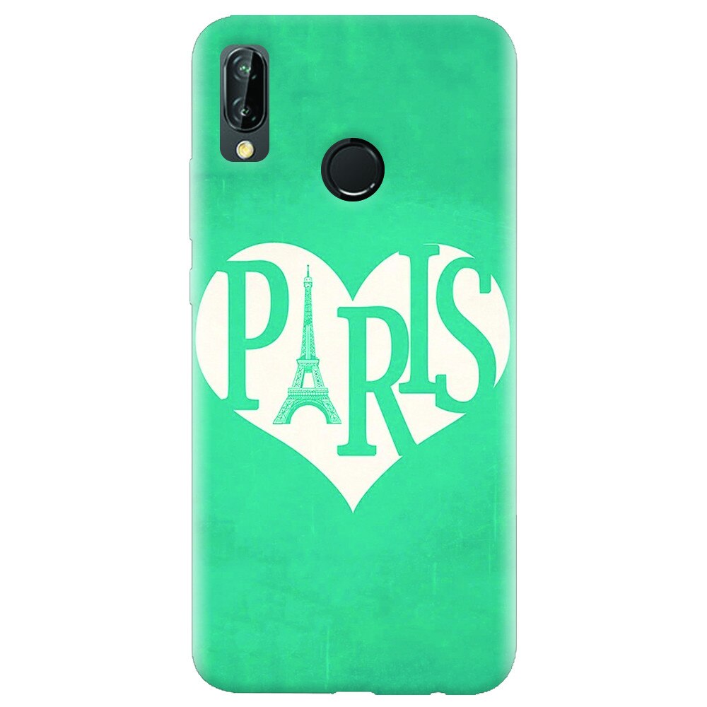 Husa silicon pentru Huawei P20 Lite, I Love Paris