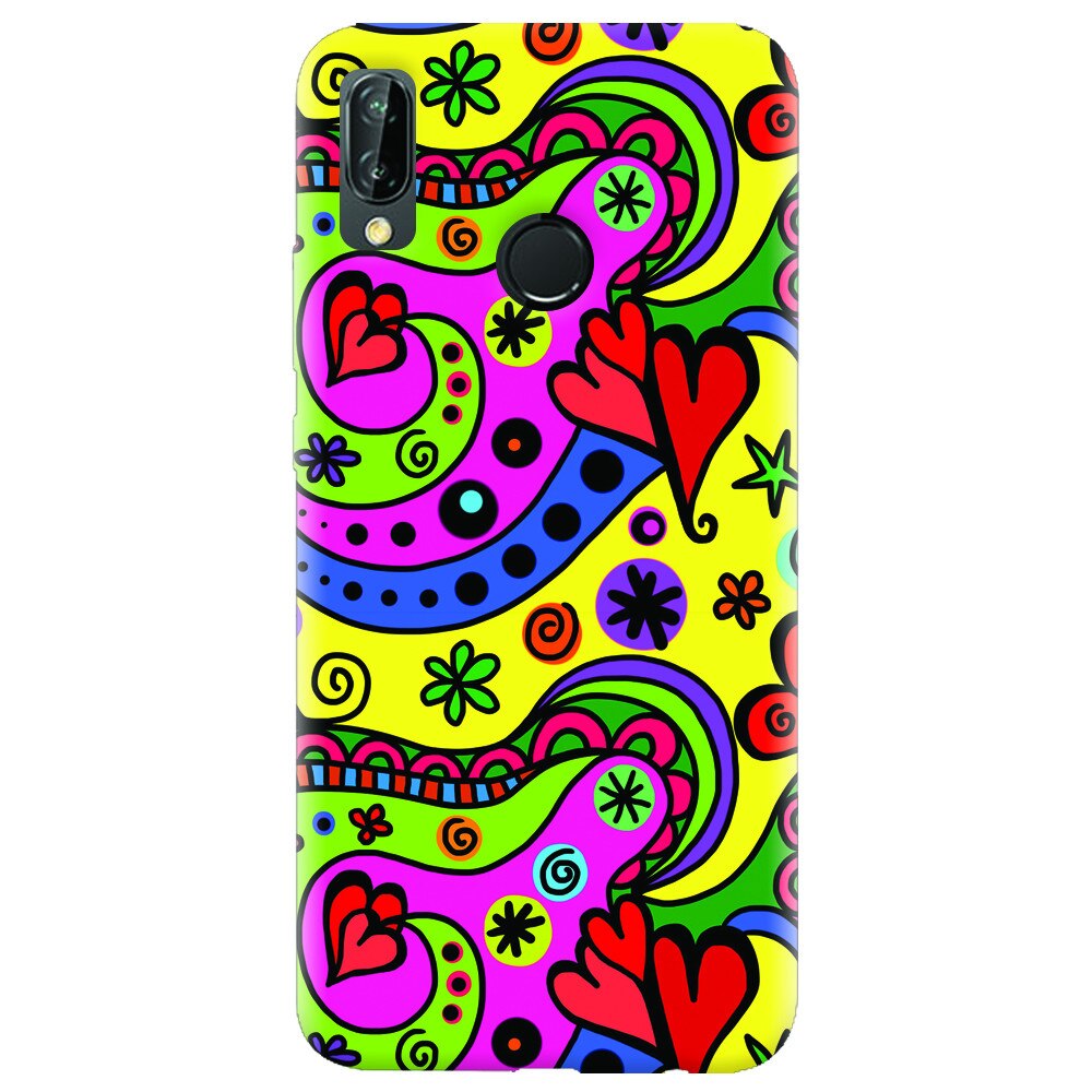 Husa silicon pentru Huawei P20 Lite, Heart Color