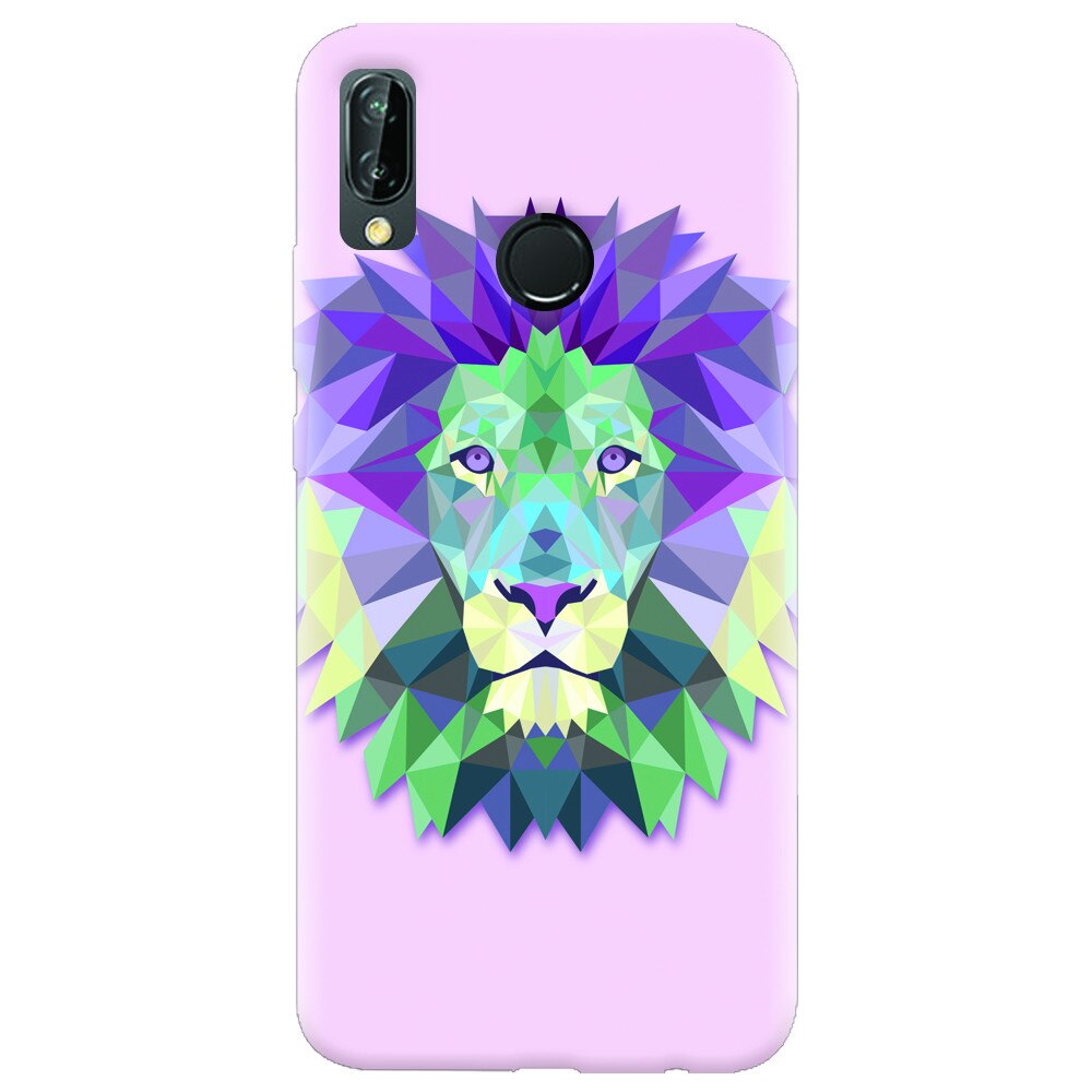 Husa silicon pentru Huawei P20 Lite, Polygon Lion