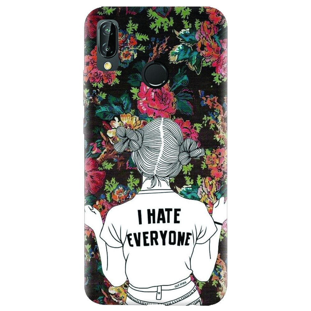 Husa silicon pentru Huawei P20 Lite, I Hate Everyone