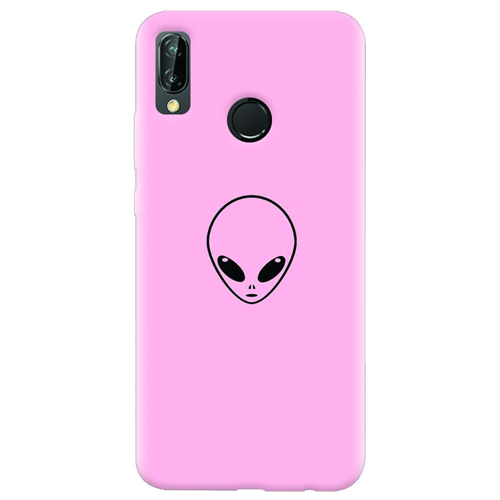 Husa silicon pentru Huawei P20 Lite, Pink Alien