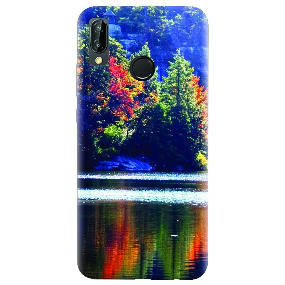 Husa silicon pentru Huawei P20 Lite, Lake Minnewaska Autumn