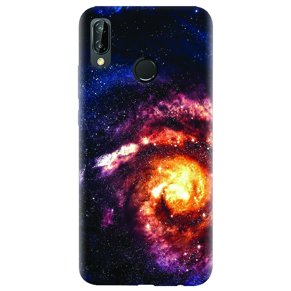 Husa silicon pentru Huawei P20 Lite, Spiral Galaxy Illustration