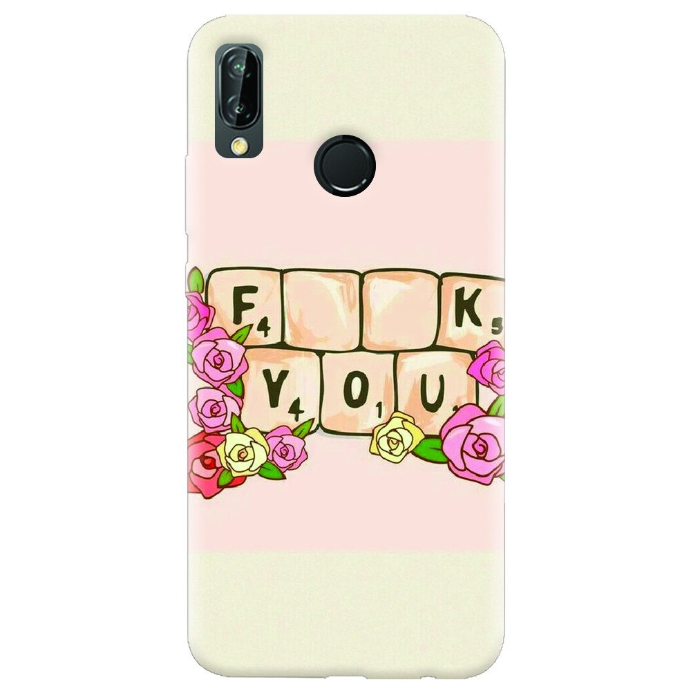 Husa silicon pentru Huawei P20 Lite, Scrabble