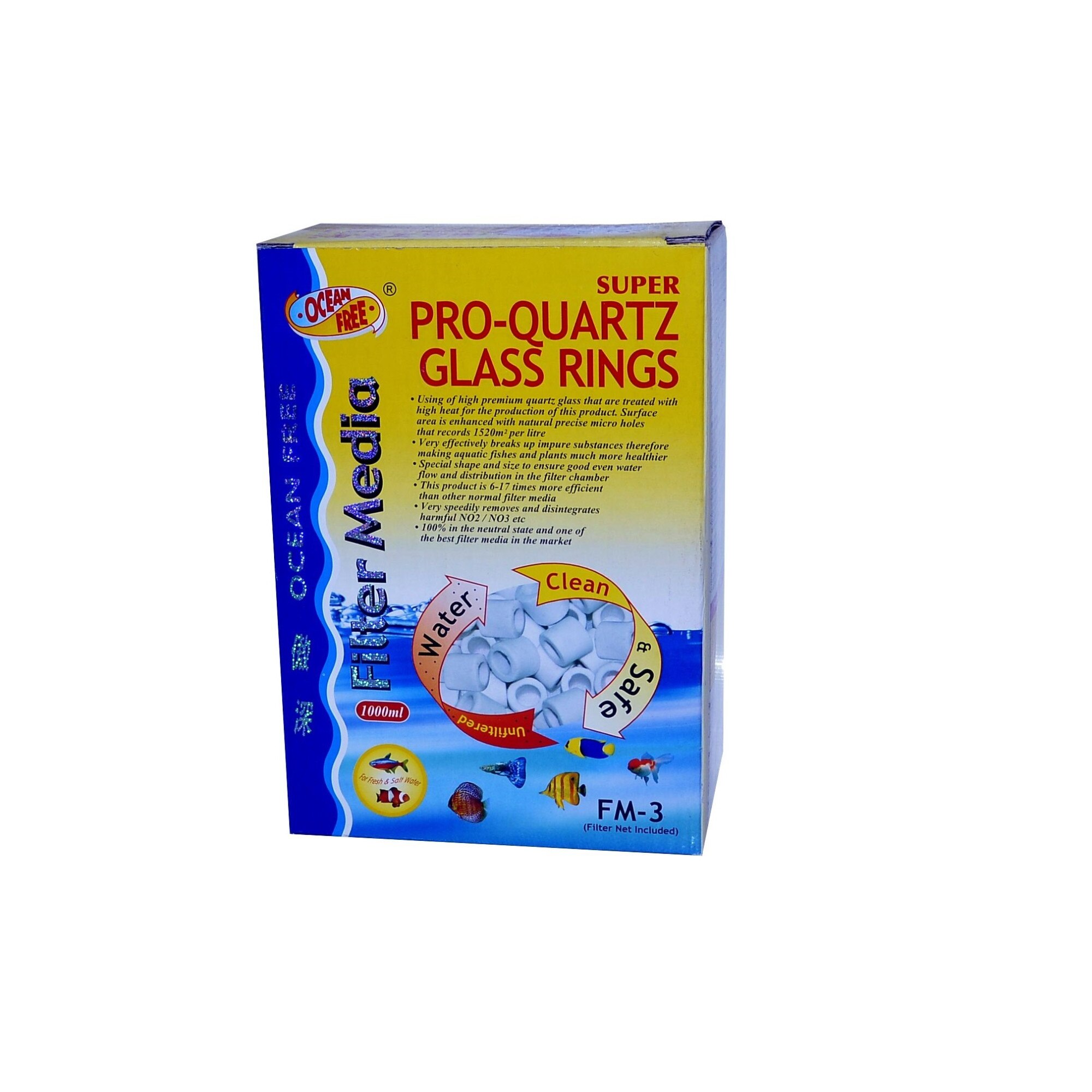 Material filtrant acvariu Pro Quartz Glass Rings (FM3) 1000 ml