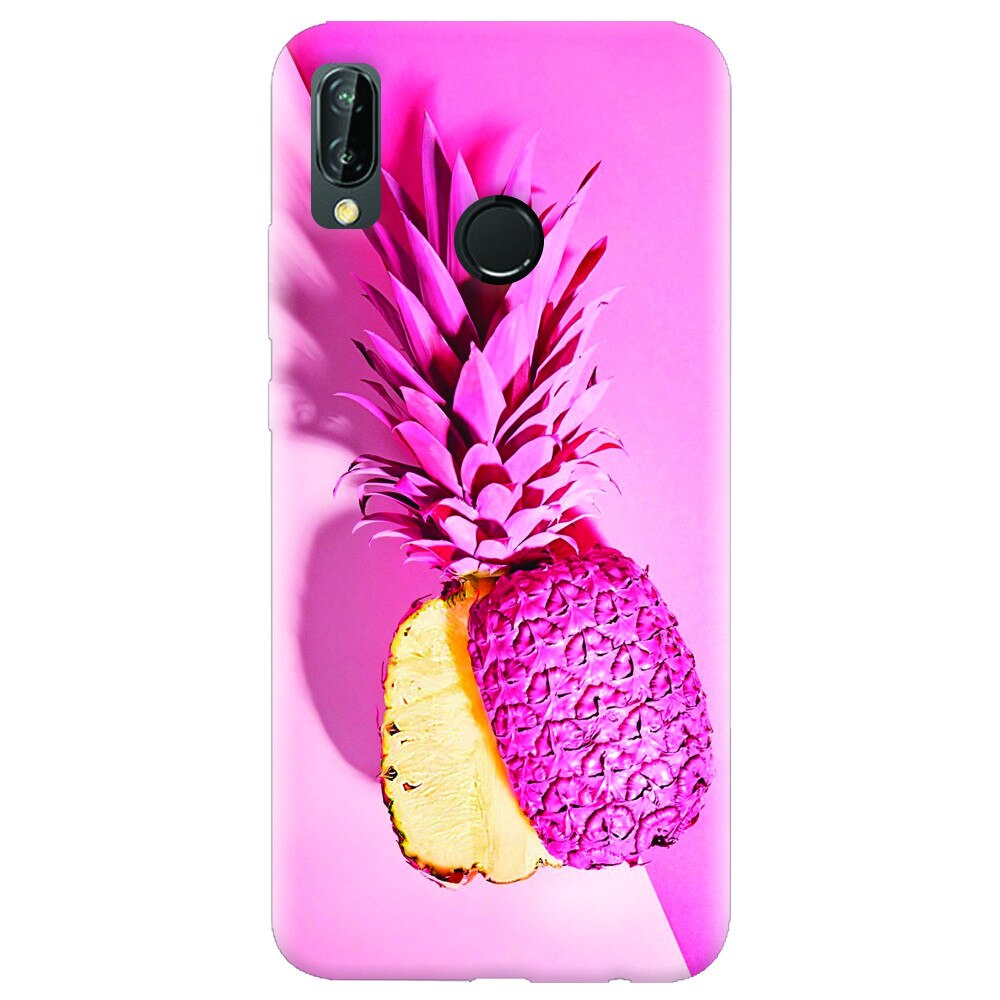 Husa silicon pentru Huawei P20 Lite, Pink Pineapple