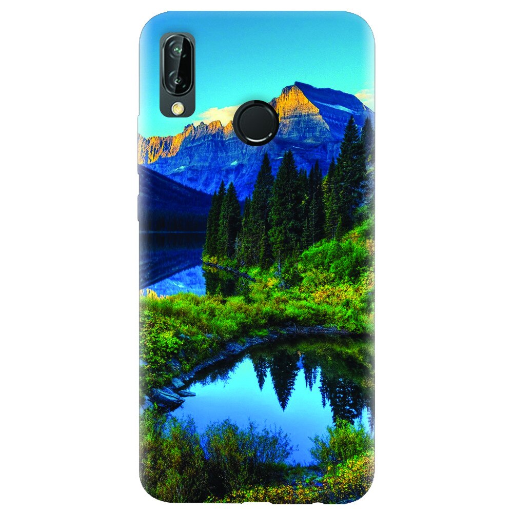 Husa silicon pentru Huawei P20 Lite, HDR Mountains Lake