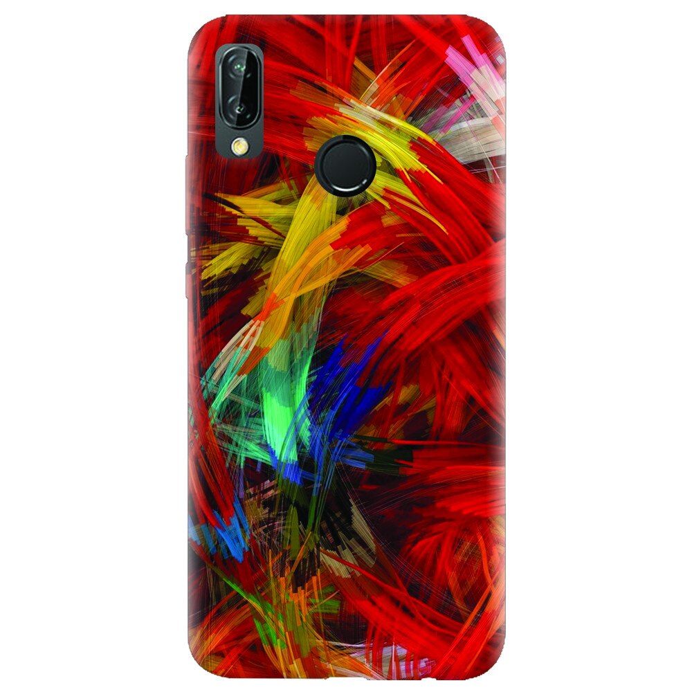 Husa silicon pentru Huawei P20 Lite, Colorful Digital Painting Strokes