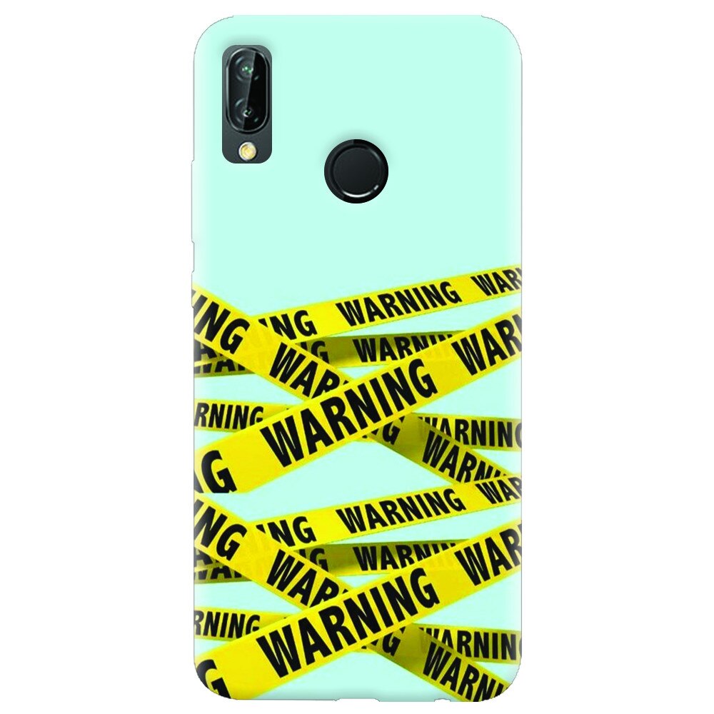 Husa silicon pentru Huawei P20 Lite, Warning