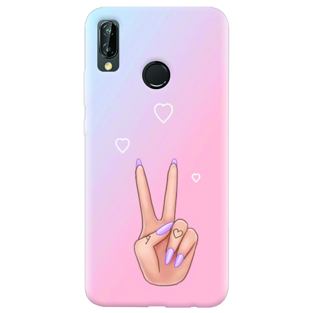 Husa silicon pentru Huawei P20 Lite, Victory Love