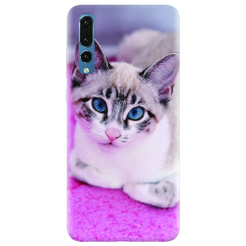 Husa silicon pentru Huawei P20 Pro, Siamese Kitty